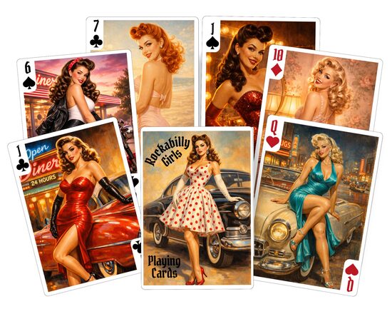 NEW - Rockabilly Playing Cards